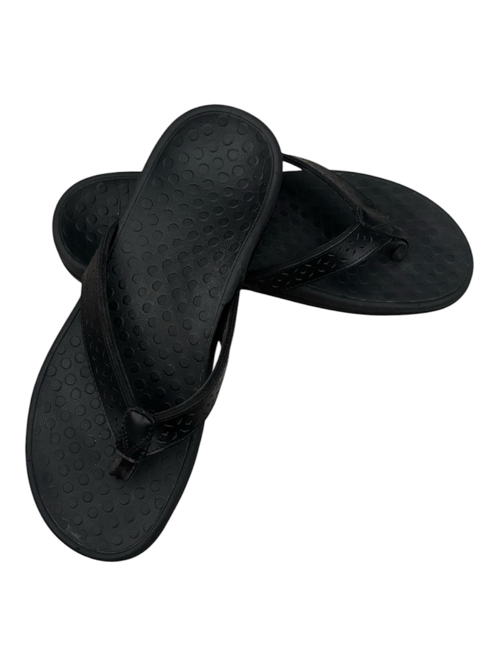 Vionic Women’s Black Tide Performance Flip Flop Sz 10 with O-ring embellishment - Picture 2 of 11